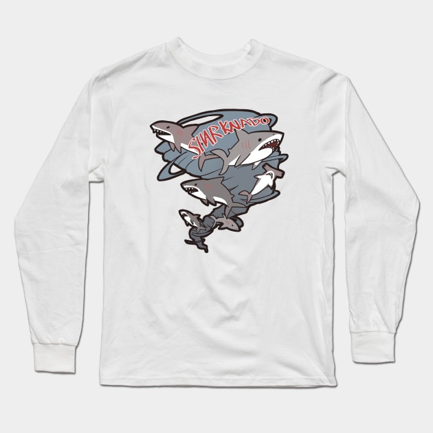 Sharknado Long Sleeve T-Shirt by owlapin